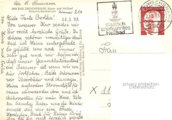 Bad Zwischenahn Rheuma Sanatorium Moorbad Heilbad – Bild 2