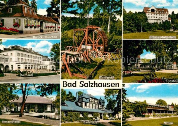 Bad Salzhausen Barock Häuschen Wasserrad Heim Trinkhal