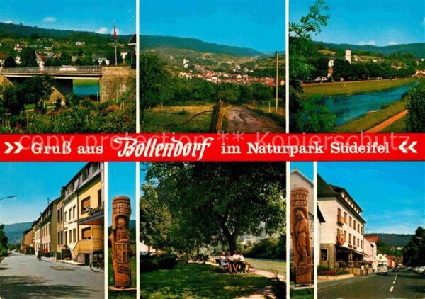 Bollendorf Suedeifel Partie an der Sauer Brücke Strassenpart