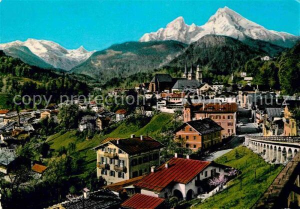 Berchtesgaden mit Watzmann und Steinernes Meer Alpenp