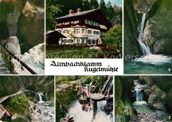 Almbachklamm Kugelmühle Gasthaus Felsensteig Wasserf