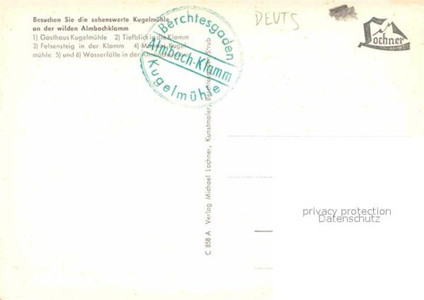 Almbachklamm Kugelmühle Gasthaus Felsensteig Wasserf – Bild 2