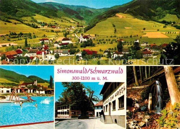 Simonswald Panorama Schwarzwald Freibad Gasthaus W