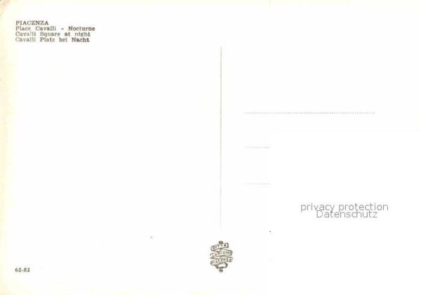 Piacenza Piazza Cavalli notturno Monumento Denkm – Bild 2
