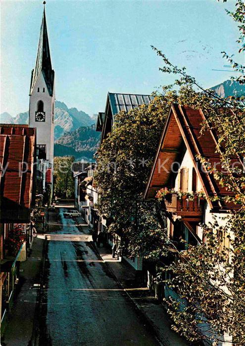 Oberstdorf Kirchstrasse Kirche Alpenblick