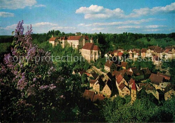 Haigerloch Blick auf Schlosskirche und Schloss Bau
