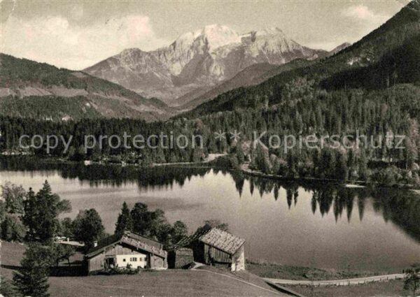 Bischofswiesen Hintersee mit Göll und Brett Berchtesga