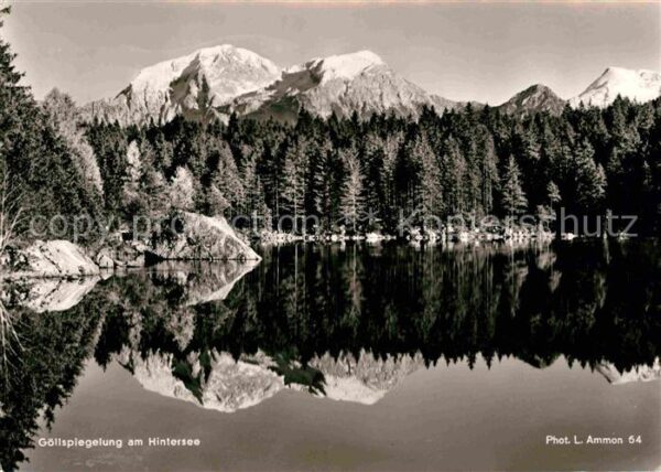 Hintersee Berchtesgaden Göllspiegelung im See Alpenpanorama