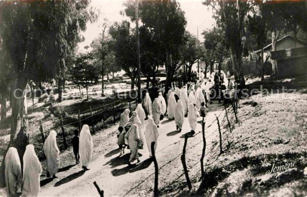Alger Algerien Sur le chemin du cimetière musulman d_E