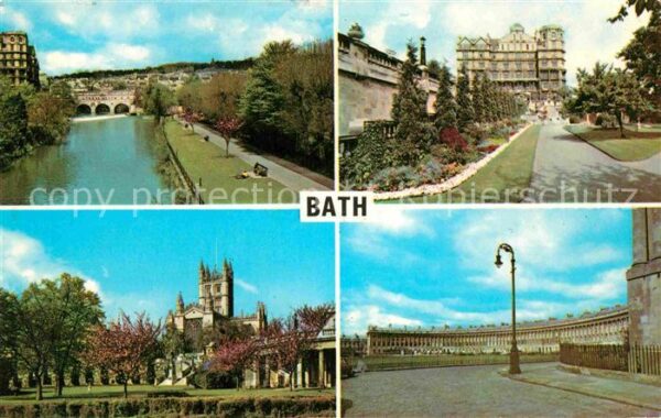 Bath UK Pulteney Bridge River Avon Parade Garde