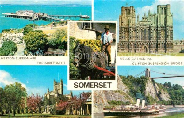 Weston-super-Mare North Somerset Abbey Bath Wells Cathedral Clifton Susp