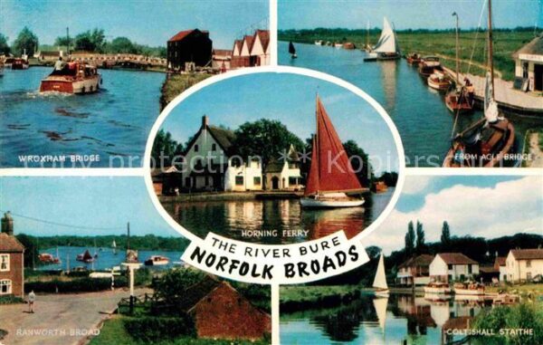 Norfolk Broads Wroxham Bridge Acle Bridge Horning Ferr