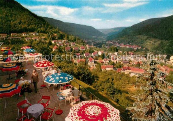 Wildbad Schwarzwald Hotel Panorama Terrasse Panorama Blick
