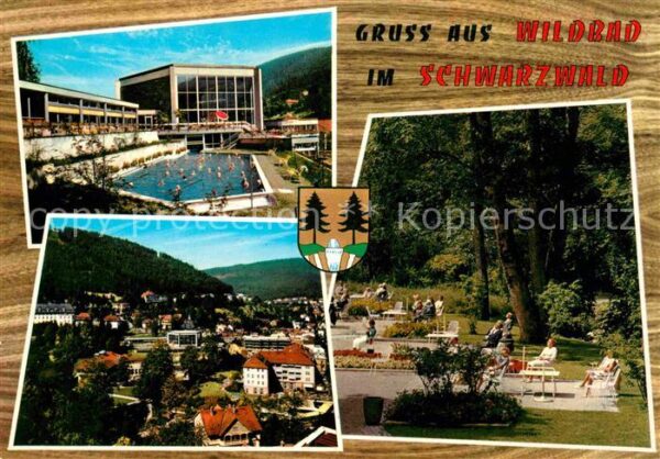 Wildbad Schwarzwald Thermalbad Blick über die Stadt Kurpark