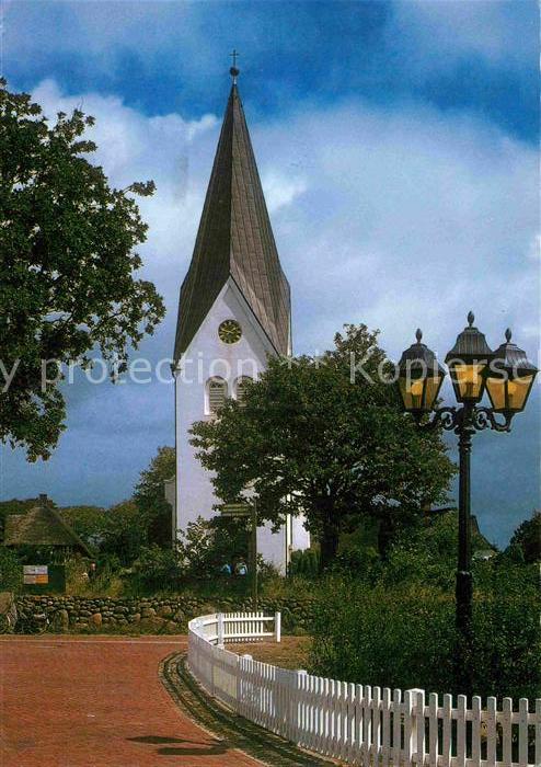 Nebel Amrum St Clemens Kirche Nordseeinsel