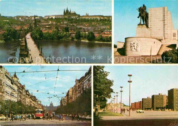 Praha Prahy Prague Prager Burg Wenzelsplatz Denkmal Siedlu
