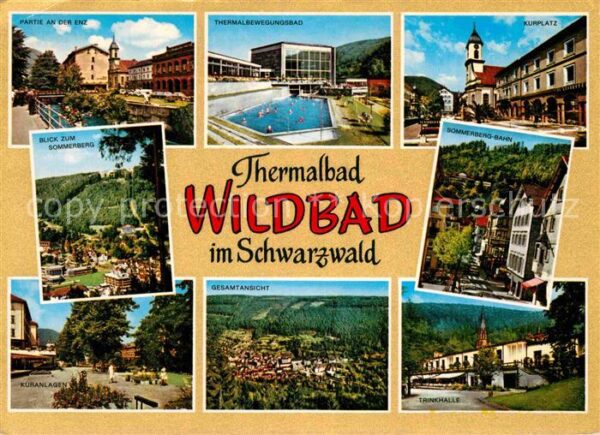 Wildbad Schwarzwald Thermalbad Sommerberg Kuranlagen Enz Tr