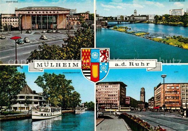 Muelheim Ruhr Stadthalle Schlossbrücke City Wasserbah