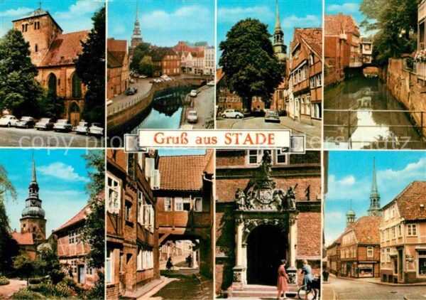 Stade Niederelbe Altstadt Kirche Kloster Gasse Portal Ka