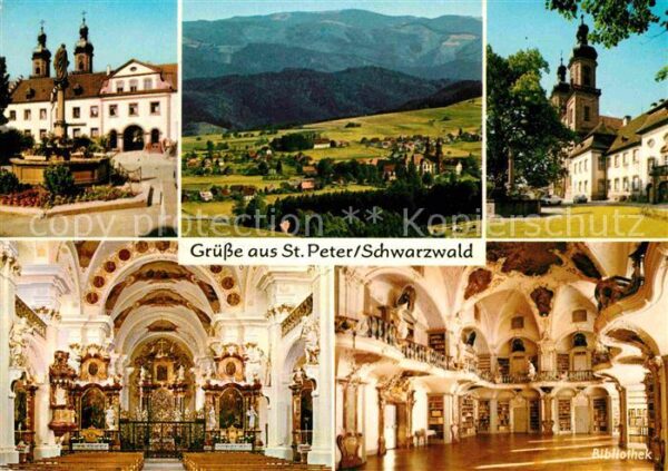 St Peter Schwarzwald Kloster Kirche Bibliothek Landschaftspa