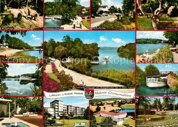 Malente-Gremsmuehlen Wildgehege Dieksee Promenade Kurpark Ku