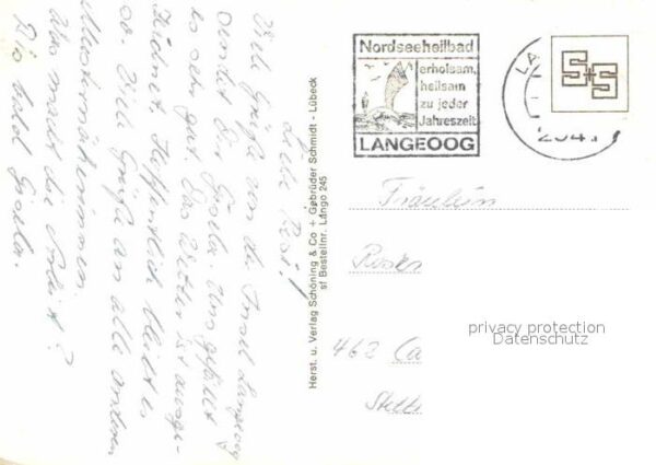 Langeoog Nordseebad Insel Fliegeraufnahme Inselbahn Anleger – Bild 2