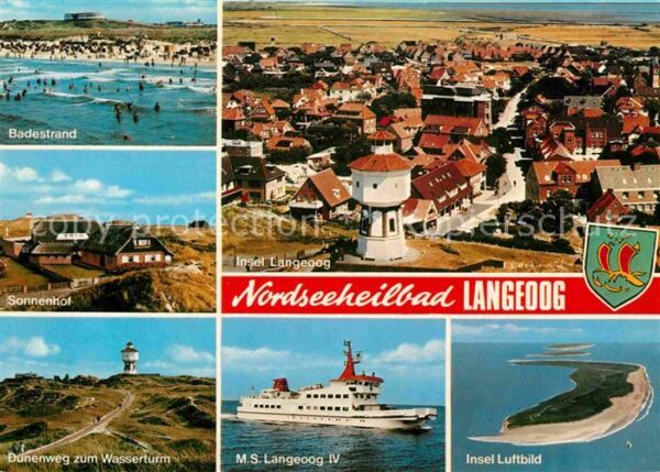 Langeoog Nordseebad Badestrand Sonnenhof Dünen Wasserturm M
