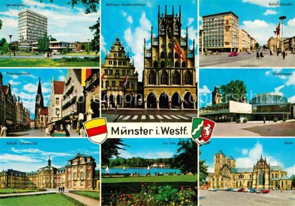 Muenster Westfalen Servatiiplatz Prinzipalmarkt Schloss Un
