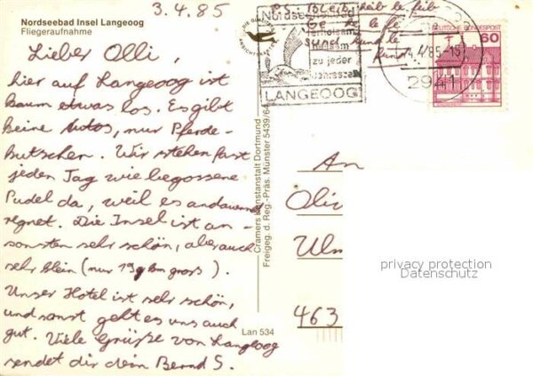 Langeoog Nordseebad Nordseeinsel Fliegeraufnahme – Bild 2