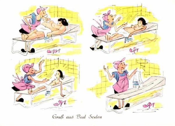 Bad Soden-Salmuenster Kuranwendungen Karikaturen Künstlerkart