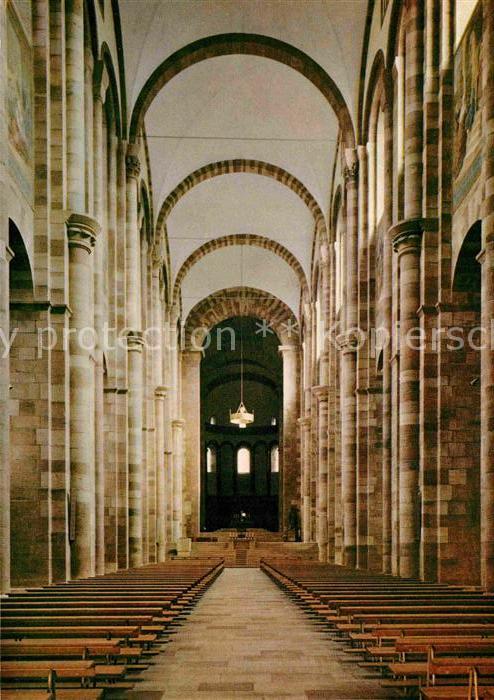 Speyer Rhein Kaiserdom Mittelschiff mit Apsis