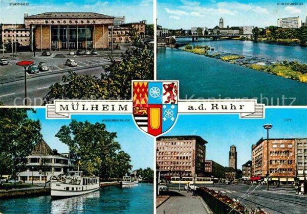 Muelheim Ruhr Stadthalle Schlossbrücke City Wasserbah