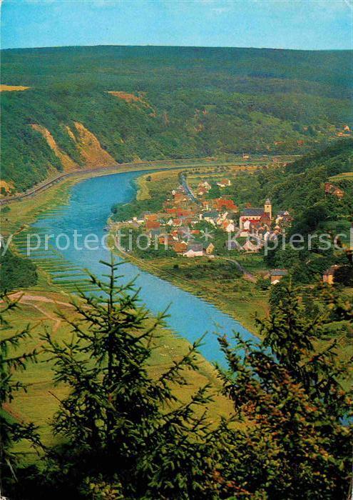 Herstelle Weser Panorama Blick vom Rotsberg