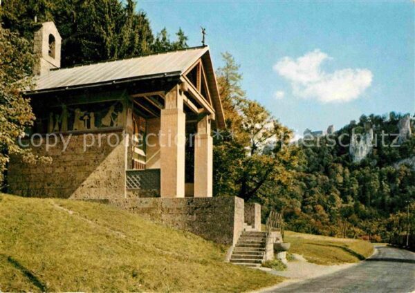 Beuron Donautal St Mauruskapelle mit Burg Wildenstein S