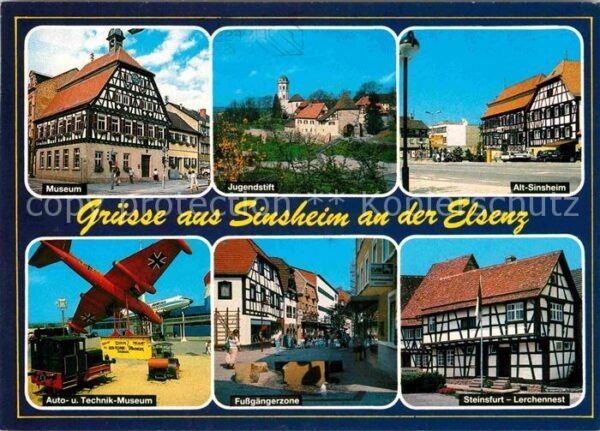 Sinsheim Elsenz Museum Jugendstift Fussgängerzone Alt S