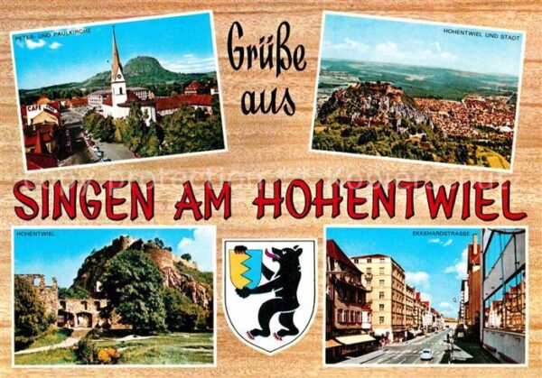 Singen Hohentwiel Peter und Paulkirche Panorama Festung R