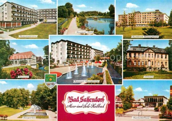 Bad Sassendorf Sanatorium Kurpark Teich Kurklinik Schl