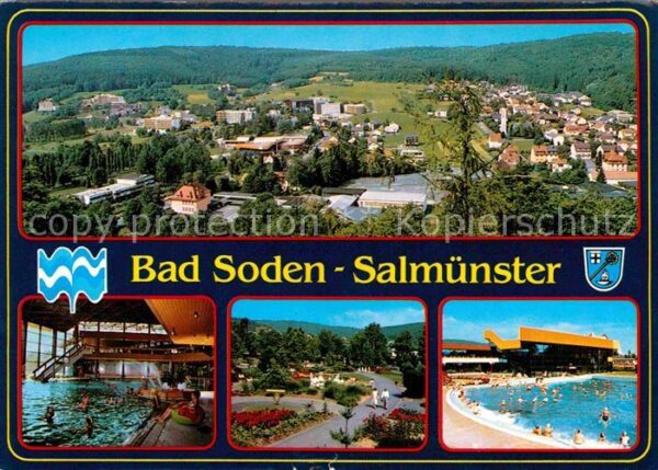 Bad Soden-Salmuenster Panorama Heilbad Schwimmbad Kurpark
