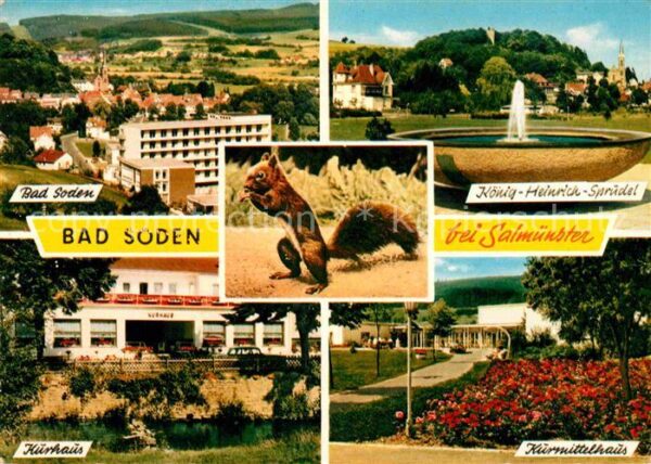 Bad Soden-Salmuenster Stadtbild mit Kirche König Heinrich Spr