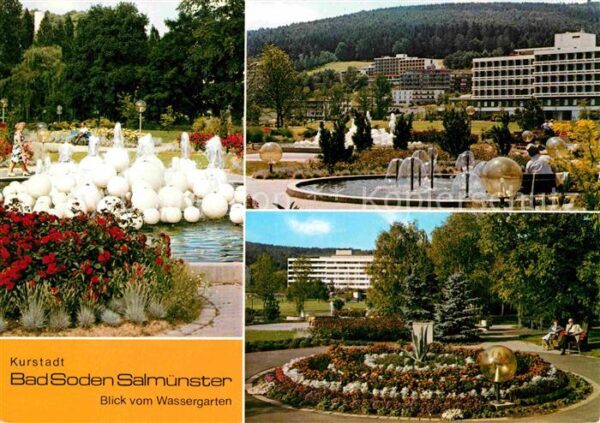 Bad Soden-Salmuenster Blick vom Wassergarten Wasserspiele Kur