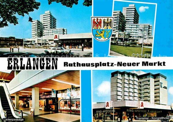 Erlangen Rathausplatz Neuer Markt Hochhaus Trans