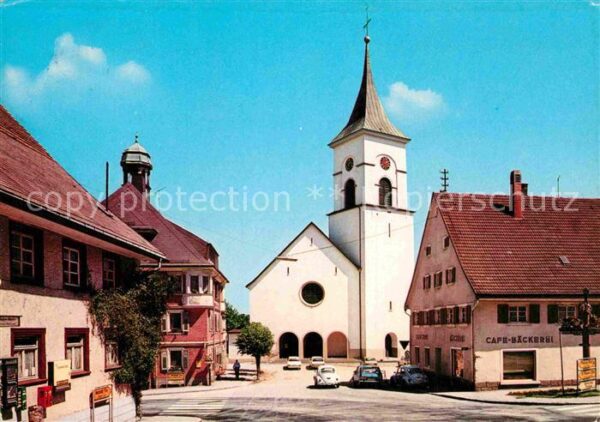 Lenzkirch Hauptstrasse St Nikolauskirche Rathaus