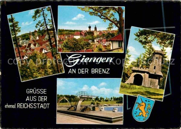 Giengen Brenz Teilansichten mit Kirche ehemalige Reic