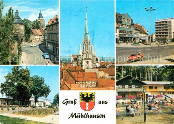 Muehlhausen Thueringen Inneres Frauentor Rabenturm Marienkirch