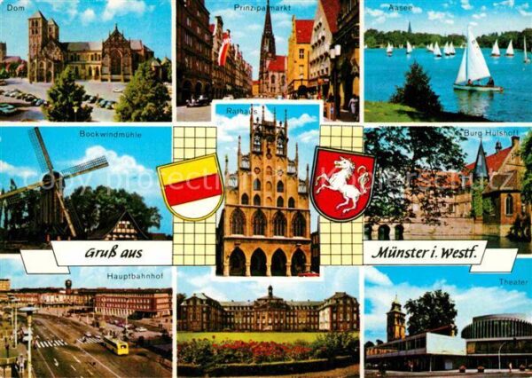 Muenster Westfalen Dom Prinzipalmarkt Aasee Burg Hülshoff