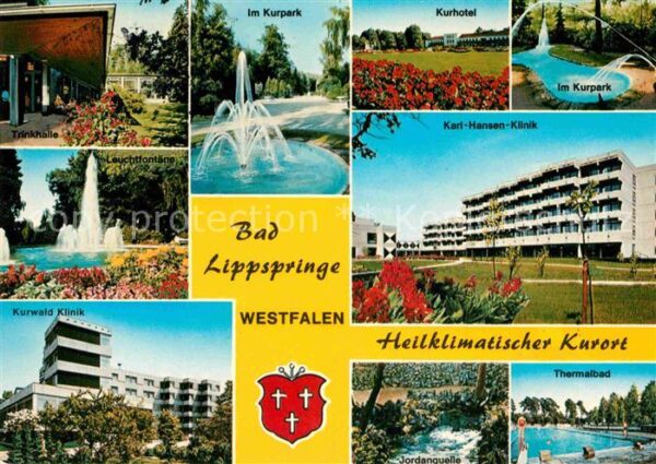 Bad Lippspringe Trinkhalle Kurpark Kurhotel Klinik Ther