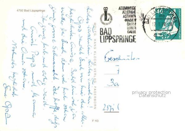 Bad Lippspringe Trinkhalle Kurpark Kurhotel Klinik Ther – Bild 2