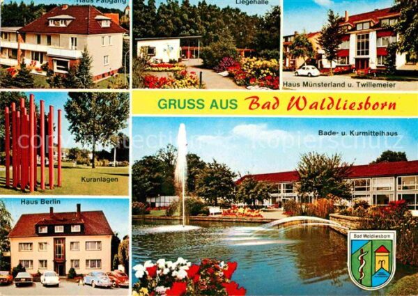 Bad Waldliesborn Kurhaus Liegehalle Kuranlagen Badehaus