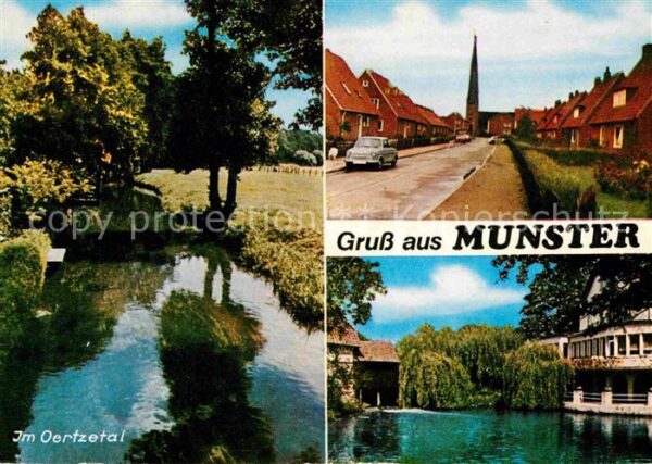 Munster Oertze Oertzetal Ortspartie mit Kirche