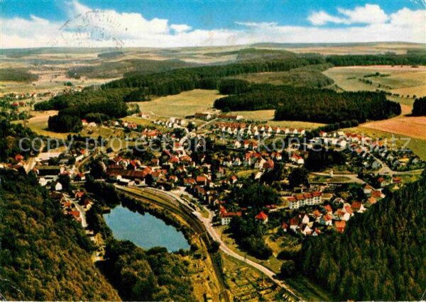 Hirzenhain Wetteraukreis Erholungsort im Niddatal Fliegeraufnahm